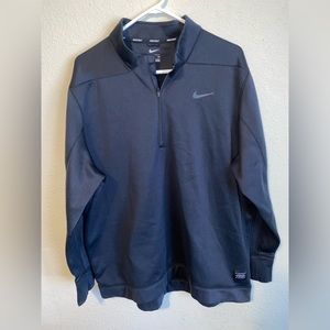 Nike Golf Sweater Mens Size XXL Black 1/4 Zip Long Sleeve Pullover Swoosh Logo